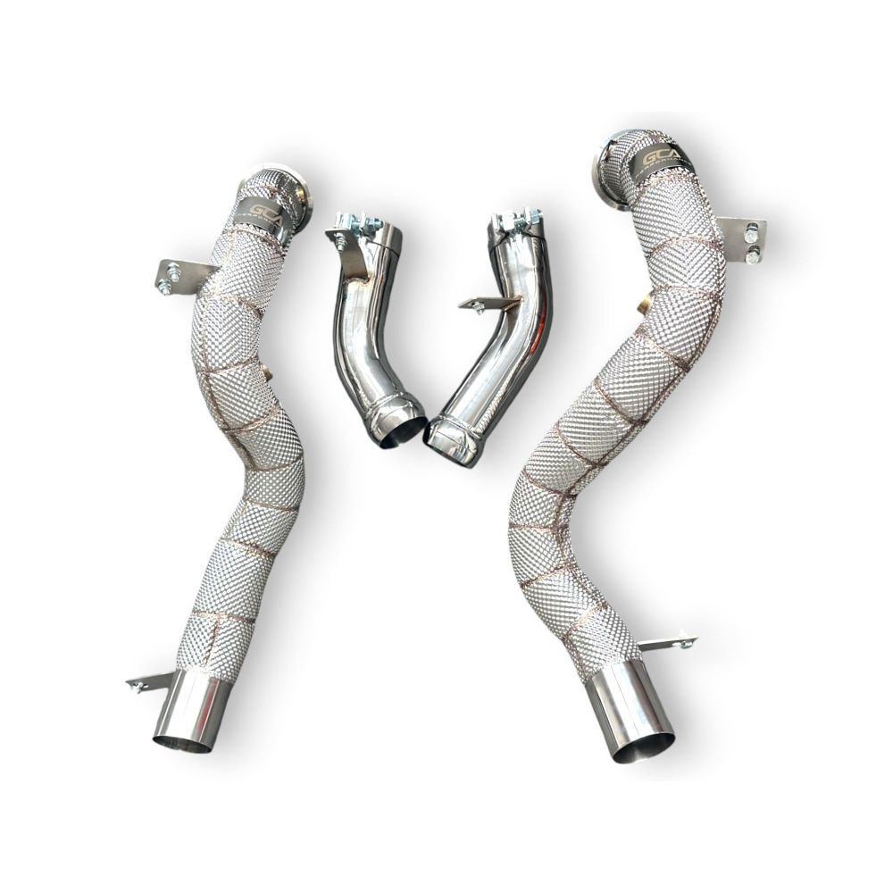 2016-2022 Mercedes Glc63 Amg Downpipes | W253 Yes Heat Shield / Racing Downpipe (No Cat) Front Race