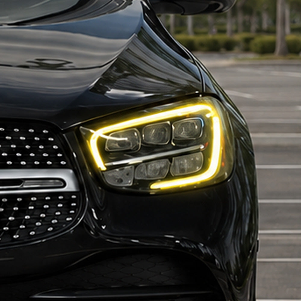 2016-2022 Mercedes-Benz GLC-Class/GLC63 AMG CSL Style Headlights Yellow DRL Modules | X253/C253