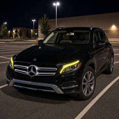 2016-2022 Mercedes-Benz GLC-Class/GLC63 AMG CSL Style Headlights Yellow DRL Modules | X253/C253