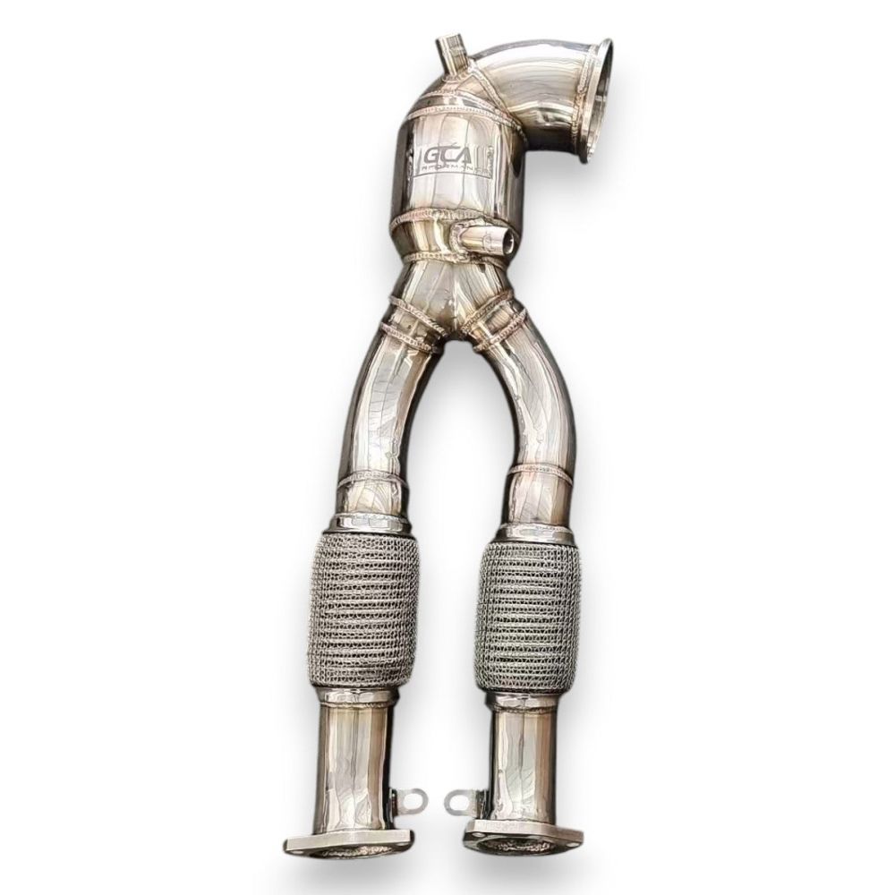 2016-2023 Audi TTRS Downpipe | MK3 TTRS No Heat Shield / 200 Cell Euro 6 Sport High Flow Cat Downpipes