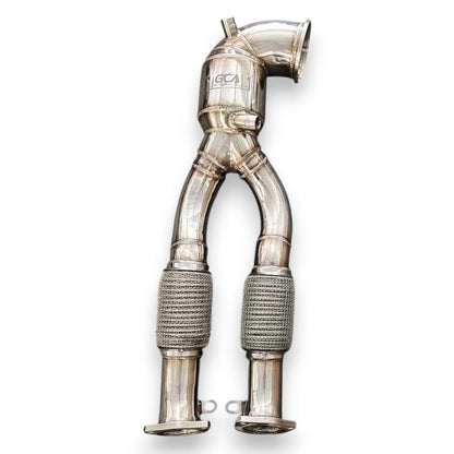 2016-2023 Audi TTRS Downpipe | MK3 TTRS No Heat Shield / 200 Cell Euro 6 Sport High Flow Cat Downpipes