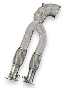 2016-2023 Audi Ttrs Downpipe | Mk3 Yes Heat Shield / Racing (No Cat) Front Race Pipes