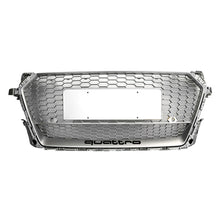 Load image into Gallery viewer, 2016+ Audi Ttrs Honeycomb Grille With Lower Mesh | Mk3 Fv/8S Tt/tts Silver Frame Net / Yes Front
