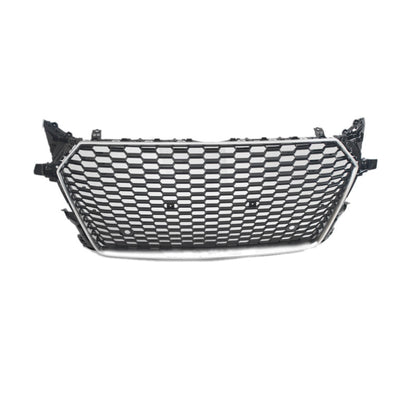 2016-2023 Audi Ttrs Style Honeycomb Grille | Mk3 Fv/8S Tt/Tts Silver Frame Black Mesh Front Grilles