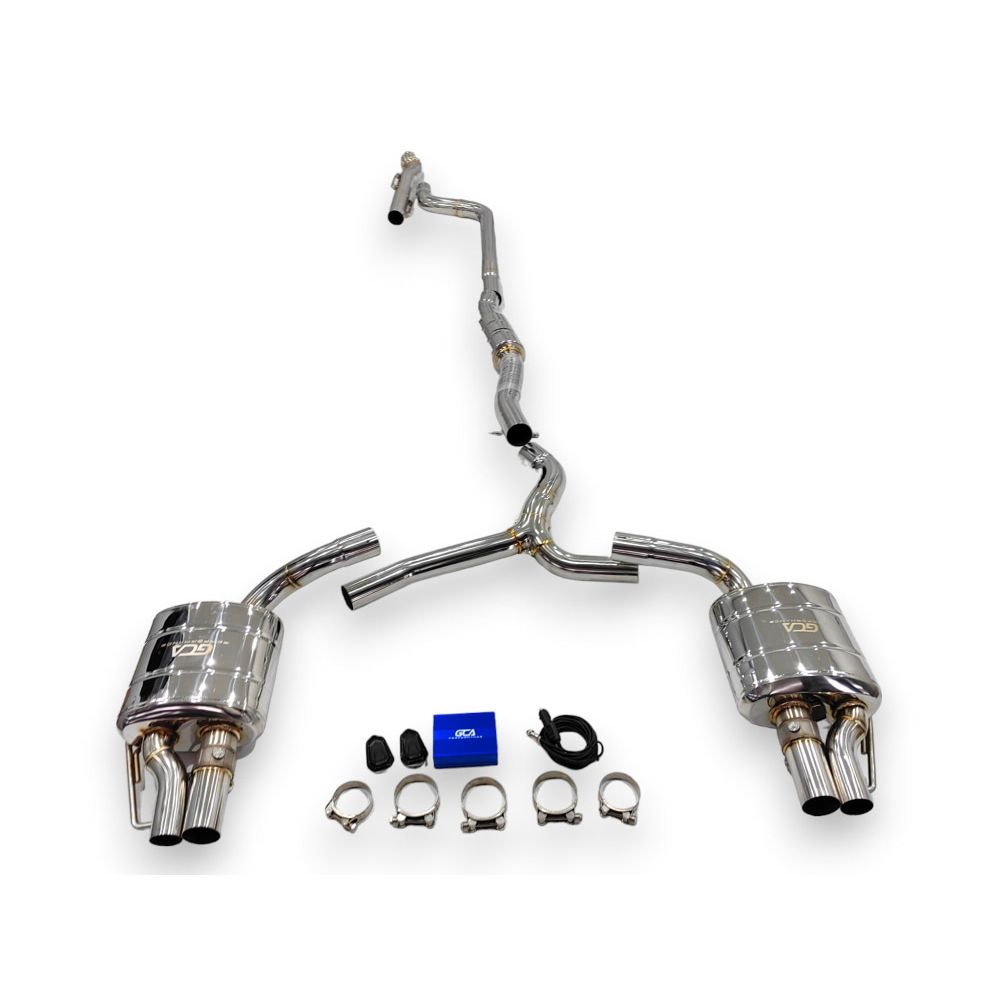 2015-2023 Mercedes C-Class Valved Sport Exhaust System | W205 Stainless Steel / Chrome Tips