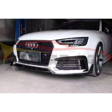 Load image into Gallery viewer, 2017-2020 Audi A4/s4 Carbon Fiber Upper Front Bumper Splitters | B9
