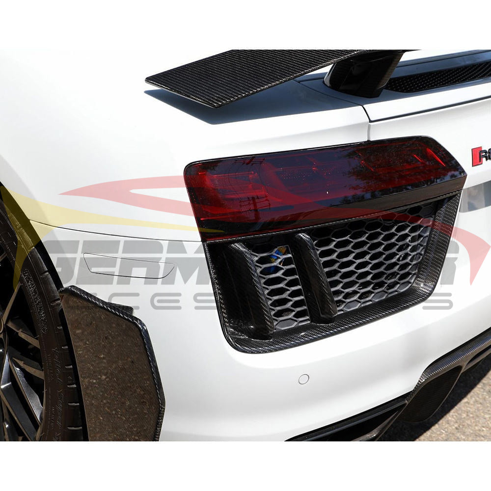 2017-2018 Audi R8 Dry Carbon Fiber Rear Bumper Air Vents Cover Trim I MK2 - Additional Accessories
