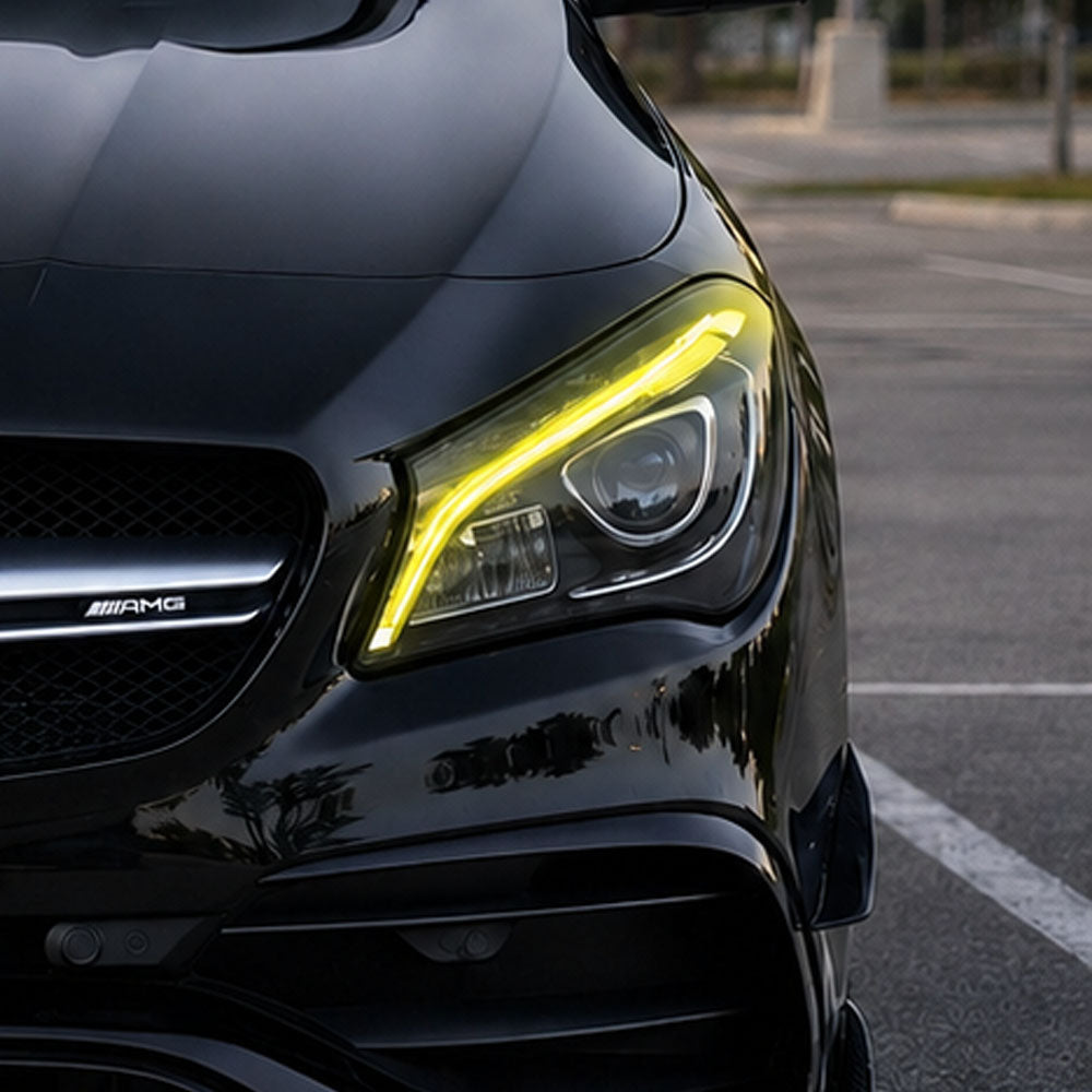 2017-2019 Mercedes-Benz CLA-Class/CLA45 AMG CSL Style Headlights Yellow DRL Modules | W117