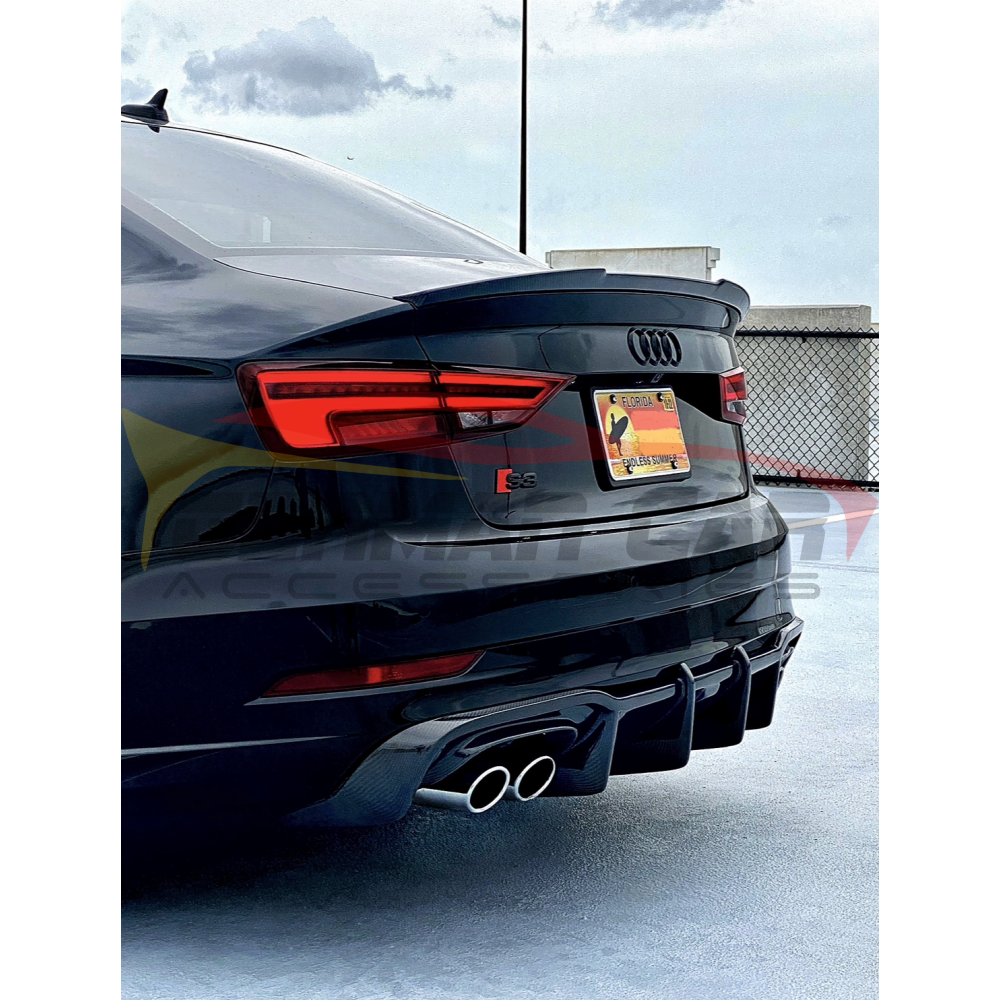 2017-2020 Audi A3/S3 Carbon Fiber Kb Style Diffuser | 8V.5 Rear Diffusers