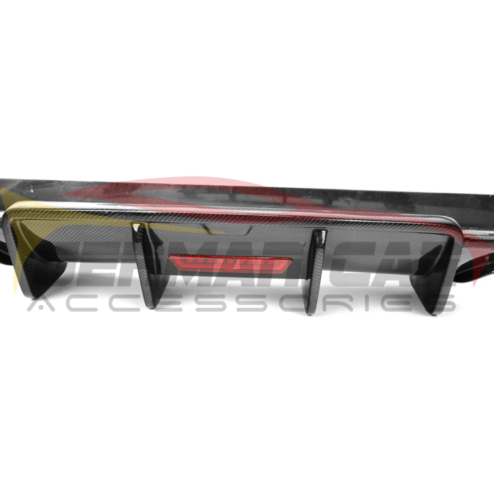 2017-2020 Audi A3/s3 Carbon Fiber Kb Style Diffuser With Led Brake Light | 8V.5