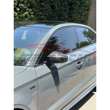 2017-2020 Audi A3/S3/RS3 Carbon Fiber Mirror Caps | 8V.5 A3/S3/RS3 Mirror Caps
