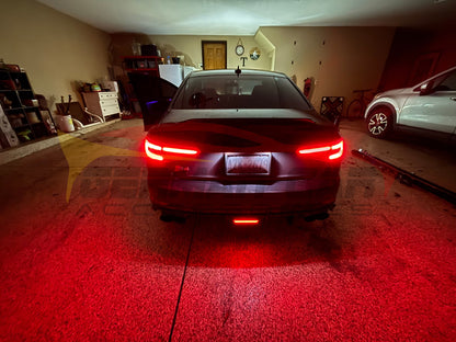 2017-2020 Audi A4/S4 Carbon Fiber Aggressive KB Style Diffuser with LED Brake Light | B9 A4/S4 Rear Diffusers