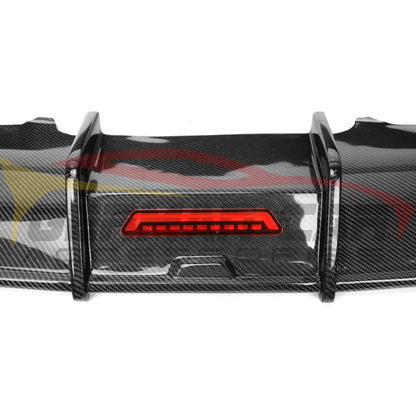 2017-2020 Audi A4/s4 Carbon Fiber Aggressive Kb Style Diffuser With Led Brake Light | B9