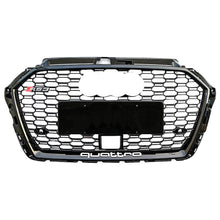 Load image into Gallery viewer, 2017-2020 Audi Rs3 Honeycomb Grille | 8V.5 A3/s3 Black Frame Net With Emblem With Acc / Chrome
