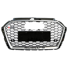 Load image into Gallery viewer, 2017-2020 Audi Rs3 Honeycomb Grille | 8V.5 A3/s3 Silver Frame Black Net With Emblem / Chrome
