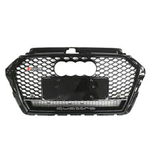 Load image into Gallery viewer, 2017-2020 Audi Rs3 Honeycomb Grille With Lower Mesh | 8V.5 A3/s3 Black Frame Net Emblem / Chrome
