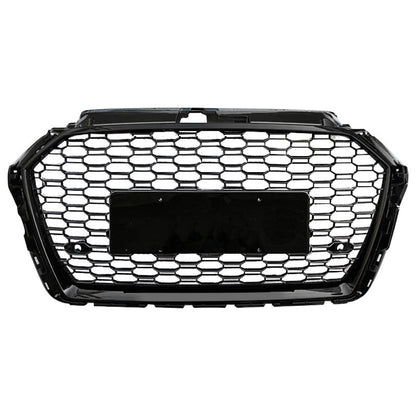 2017-2020 Audi Rs3 Style Honeycomb Grille | 8V.5 A3/S3 Black Frame Mesh Front Grilles