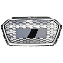 Load image into Gallery viewer, 2017-2020 Audi Rs3 Style Honeycomb Grille | 8V.5 A3/S3 Silver Frame Black Mesh Front Grilles
