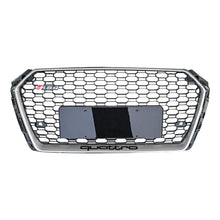 Load image into Gallery viewer, 2017-2020 Audi Rs4 Honeycomb Grille | B9 A4/s4 Silver Frame Black Net All Mesh No Emblem / Yes Front
