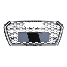 Load image into Gallery viewer, 2017-2020 Audi Rs4 Honeycomb Grille | B9 A4/s4 Silver Frame Black Net With Emblem / Yes Front Camera
