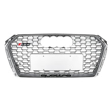 Load image into Gallery viewer, 2017-2020 Audi Rs4 Honeycomb Grille | B9 A4/s4 Silver Frame Net With Emblem / Yes Front Camera
