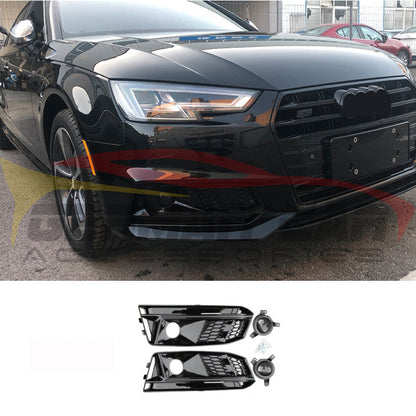 2017-2020 Audi Rs4 Style Fog Light Grilles | B9 A4/S4 Front