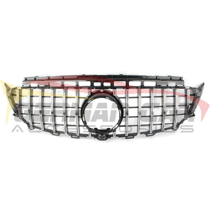 2017-2020 Mercedes-Benz E-Class Gtr Style Front Grille | W213 Chrome Silver / Yes Camera