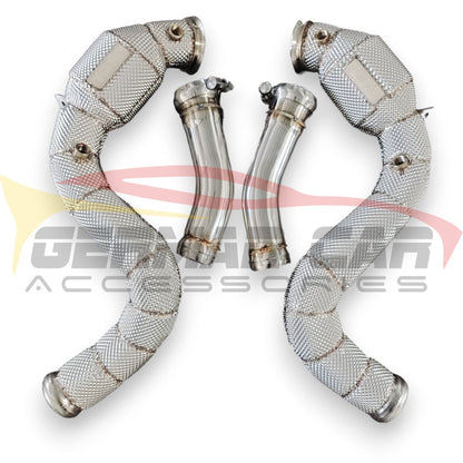 2015-2023 Mercedes C63 Amg Front Race Pipes | W205 Yes Heat Shield / 200 Cell Euro 6 Sport High