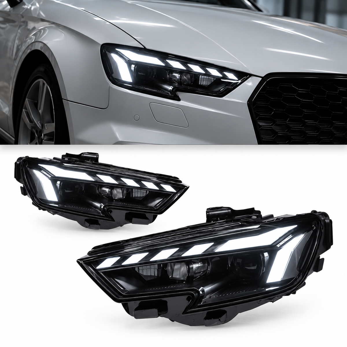 2017-2020 Audi A3/S3 8Y Style Headlights | 8V.5