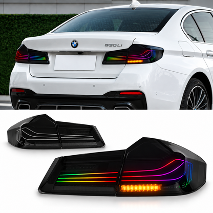 2017-2020 BMW 5-Series/M5 RGB CSL Laser Style LED Taillights | G30/F90 Pre-LCI
