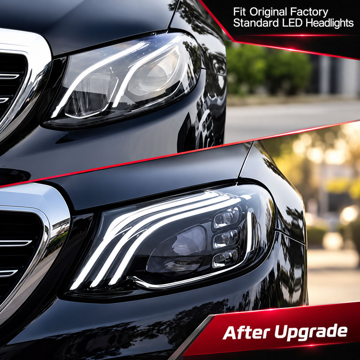 2017-2020 Mercedes-Benz E-Class/E43/E53/E63 AMG LED Triple-Track Style Headlights | W213 Pre-Facelift