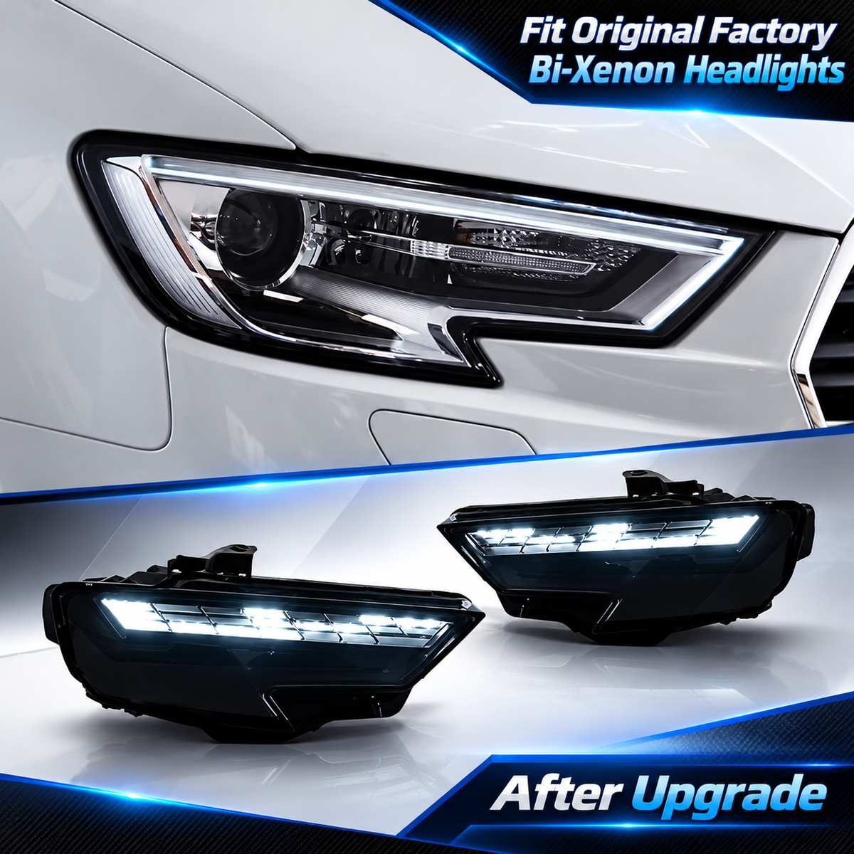 2017-2020 Audi A3/S3/RS3 RS Matrix Style LED Headlights | 8V.5