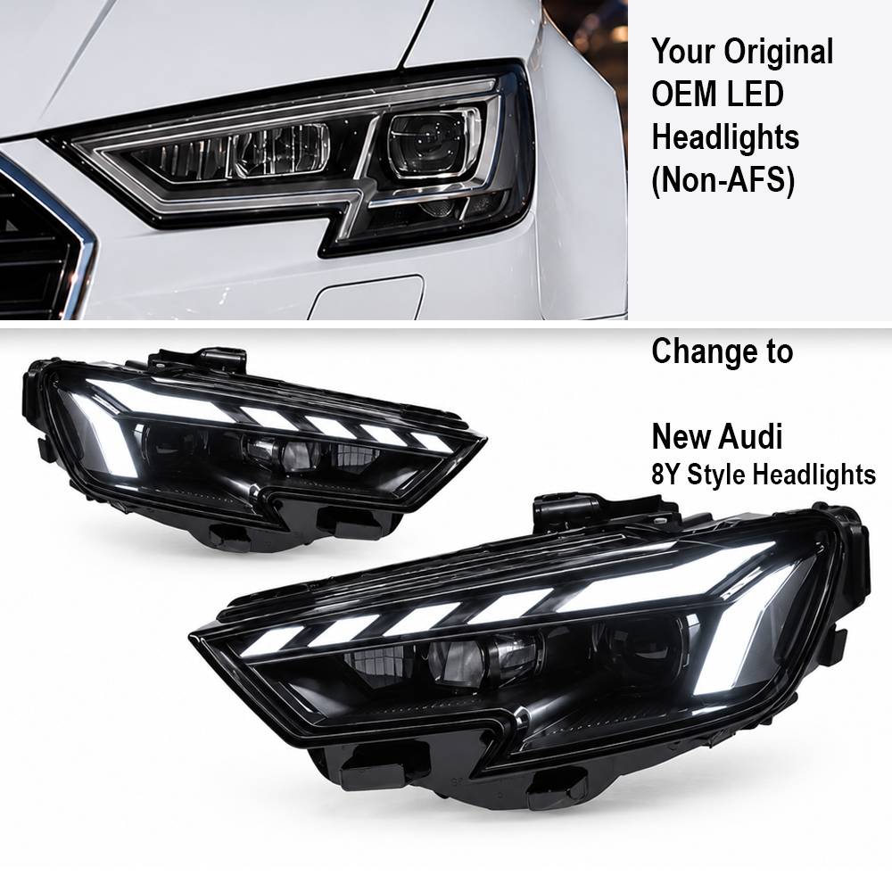2017-2020 Audi A3/S3 8Y Style Headlights | 8V.5