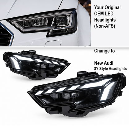 2017-2020 Audi A3/S3 8Y Style Headlights | 8V.5