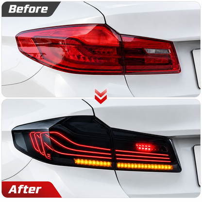 2017-2020 BMW 5-Series/M5 RGB CSL Laser Style LED Taillights | G30/F90 Pre-LCI