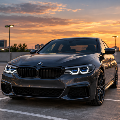 2017-2020 BMW 5-Series/M5 Yellow-White DRL Ikon Style LED Headlights | G30/F90 Pre-LCI