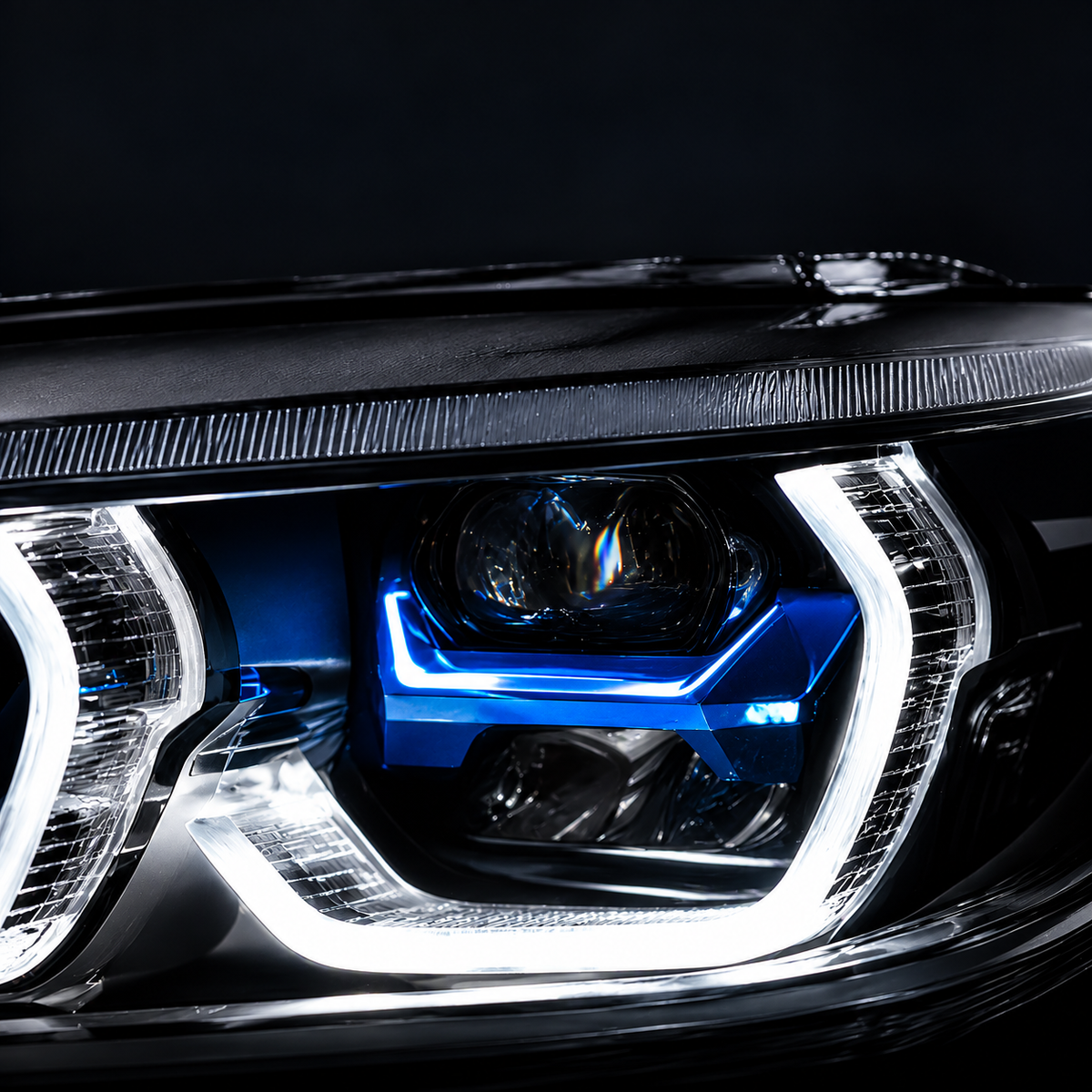 2017-2020 BMW 5-Series/M5 Yellow-White DRL Ikon Style LED Headlights | G30/F90 Pre-LCI