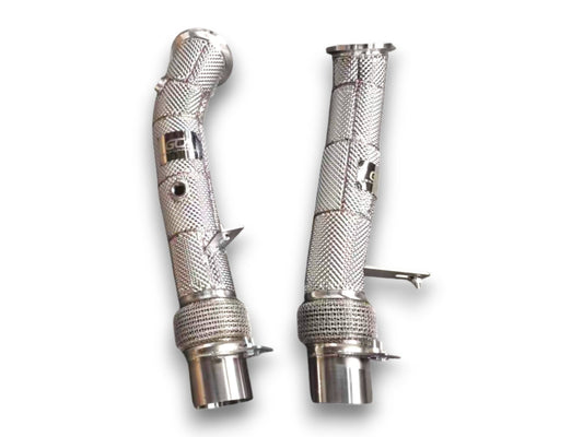 2017-2022 BMW M760i/M760Li Downpipes | G11/G12 - Yes Heat Shield / Racing Downpipe (No Cat) - Downpipes