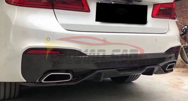 2017+ Bmw 5-Series Carbon Fiber M Performance Style Diffuser | G30