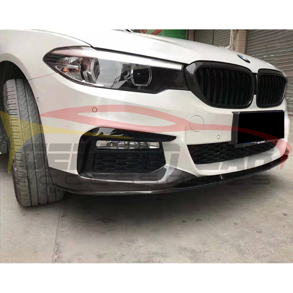 2017+ Bmw 5-Series Carbon Fiber M Performance Style Front Lip | G30