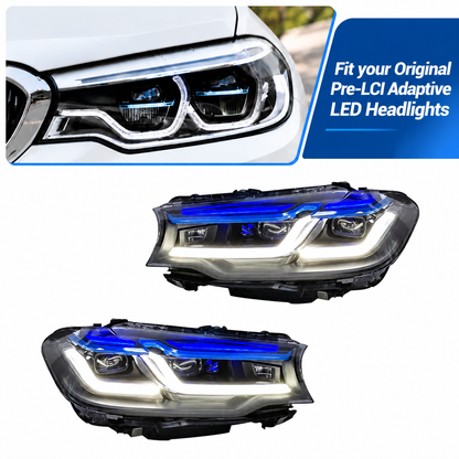 2017-2023 BMW 5-Series/M5 LCI Laser Style LED Headlights | G30/F90
