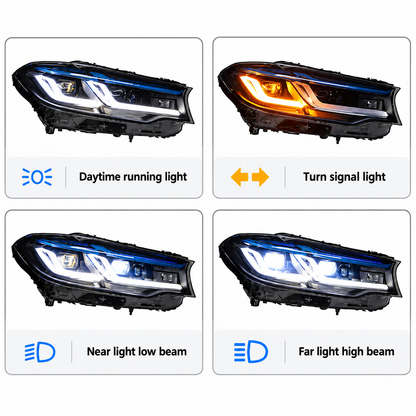 2017-2023 BMW 5-Series/M5 LCI Laser Style LED Headlights | G30/F90