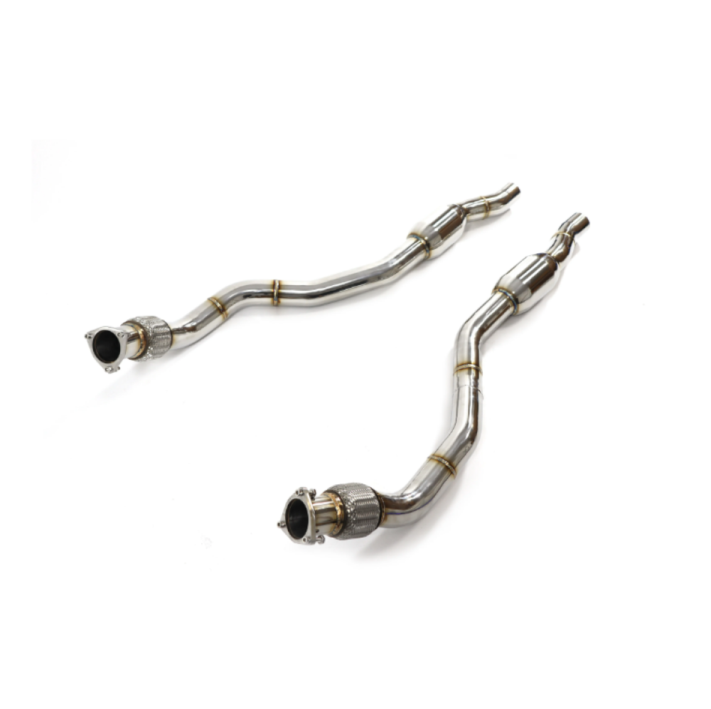 2013-2018 Audi A8/S8 Front Resonator Delete Pipes | D4/D4.5 A8/S8 Yes Resonators Front Pipes