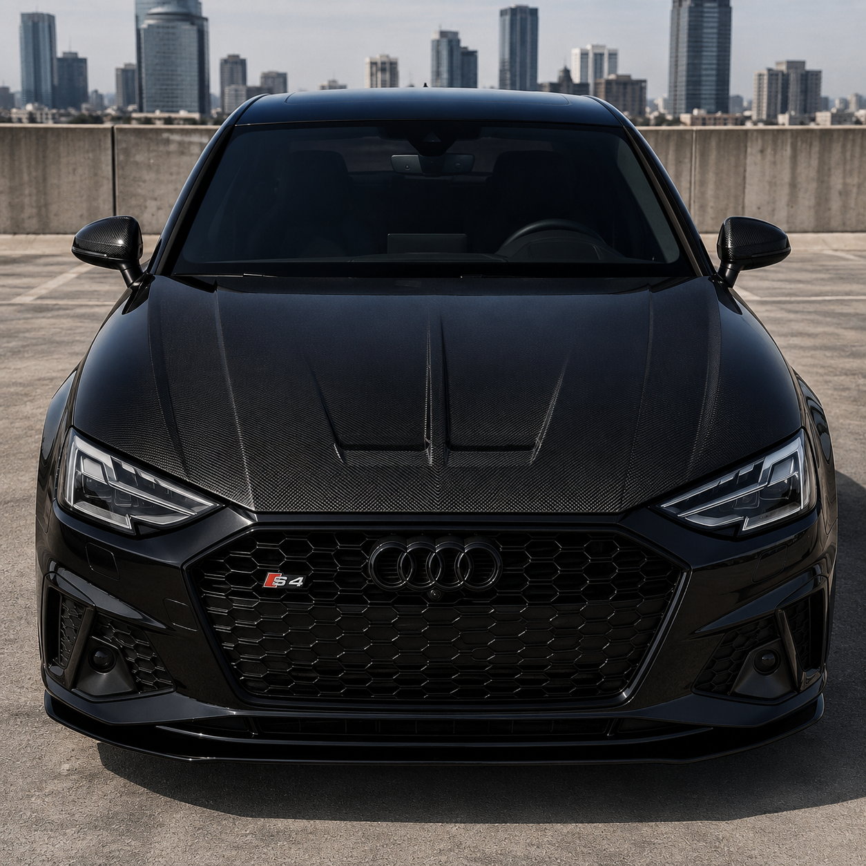 2017-2025 Audi A4/S4/RS4 KB Style Carbon Fiber Hood | B9/B9.5