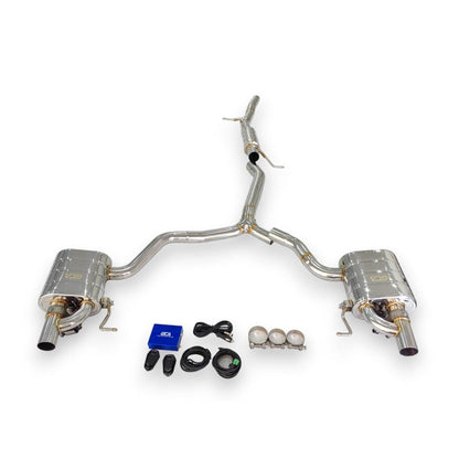 2017 + Audi A4/A5 Valved Sport Exhaust System | B9/B9.5 Stainless Steel / Chrome Tips