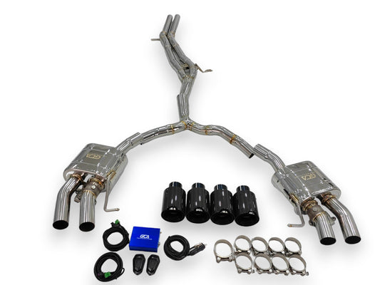 2017 + Audi S4/S5 Valved Sport Exhaust System | B9/B9.5 Stainless Steel / Chrome Tips