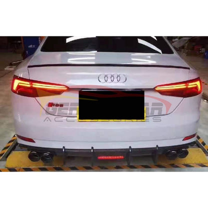 2018-2019 Audi A5/s5 Carbon Fiber Kb Style Diffuser With Led Brake Light | B9