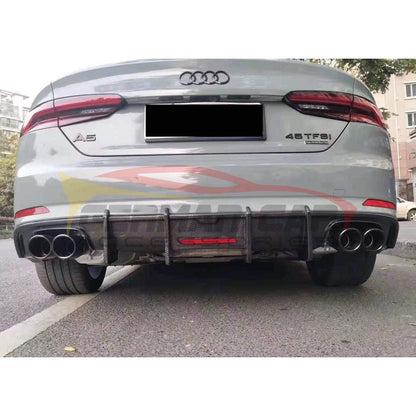 2018-2019 Audi A5/s5 Carbon Fiber Kb Style Diffuser With Led Brake Light | B9