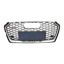 Load image into Gallery viewer, 2018-2019 Audi Rs5 Honeycomb Grille | B9 A5/s5 Silver Frame Black Net With Emblem / Yes Front Camera
