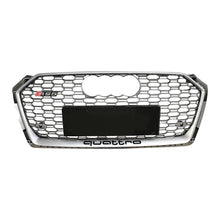 Load image into Gallery viewer, 2018-2019 Audi Rs5 Honeycomb Grille | B9 A5/s5 Silver Frame Net With Emblem / Yes Front Camera
